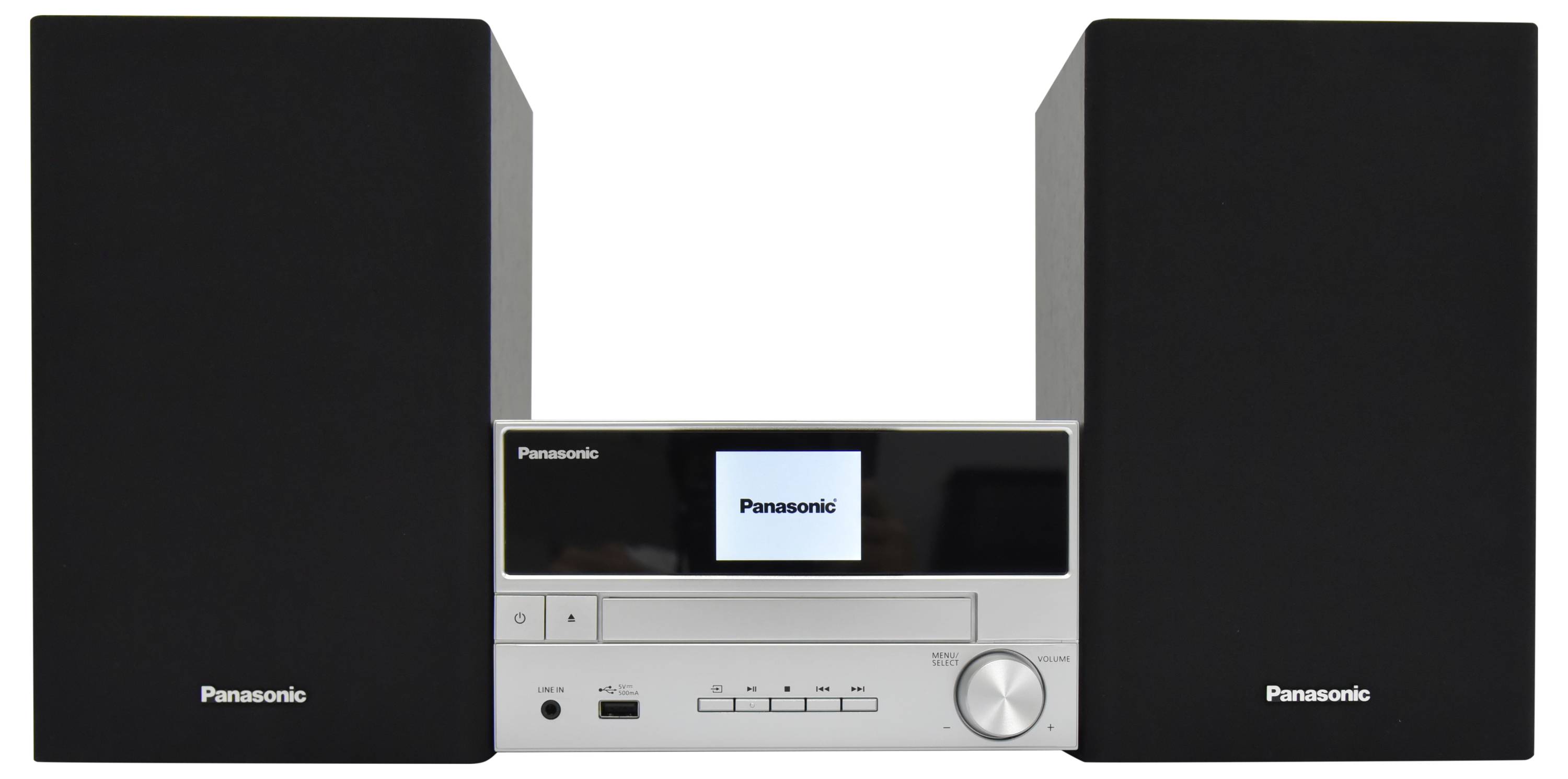 Panasonic SC-PM302E-S Stereoanlage Bluetooth®, CD, USB, DAB+, UKW, Inkl. Fernbedienung 20W Silber
