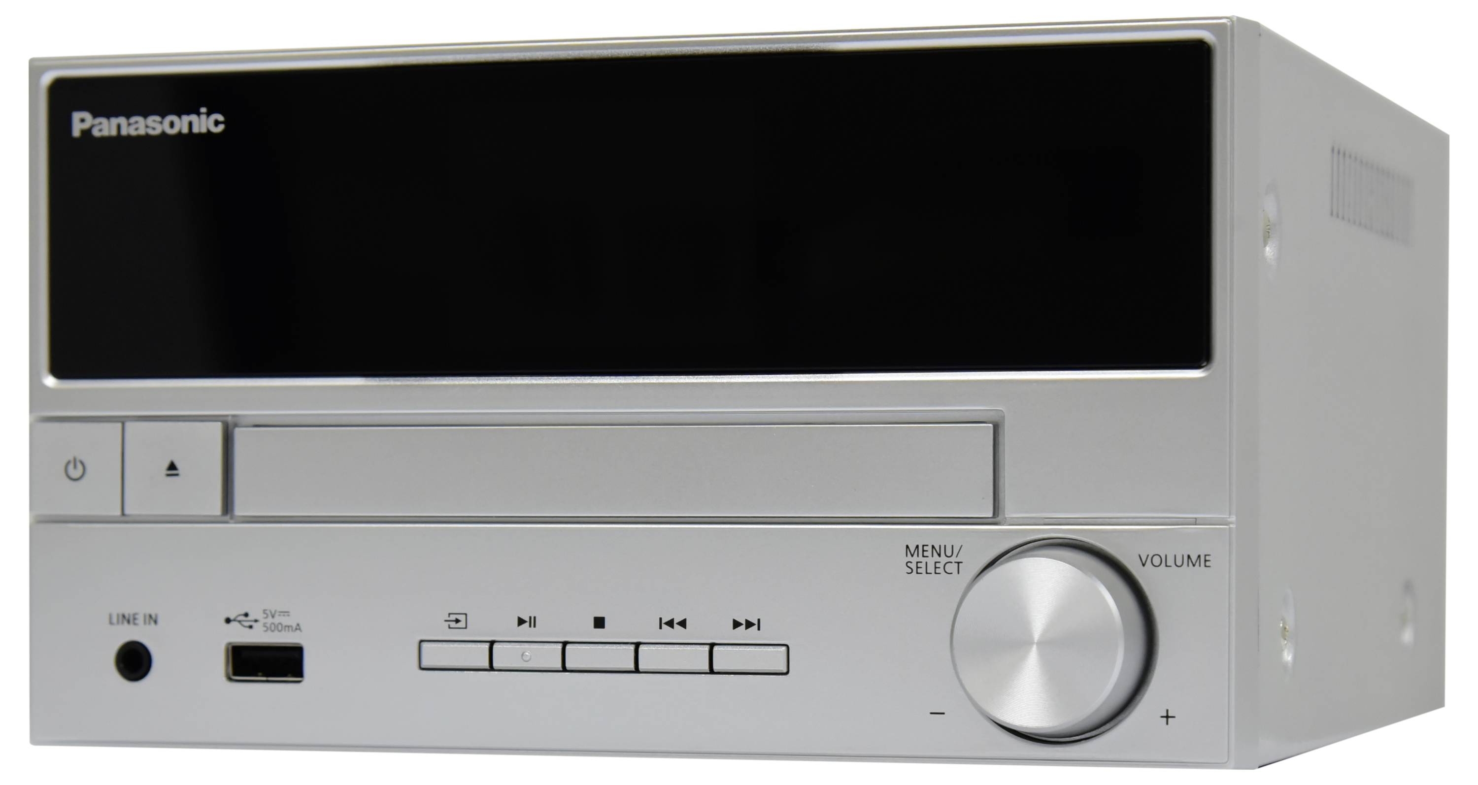 Panasonic SC-PM302E-S Stereoanlage Bluetooth®, CD, USB, DAB+, UKW, Inkl. Fernbedienung 20W Silber