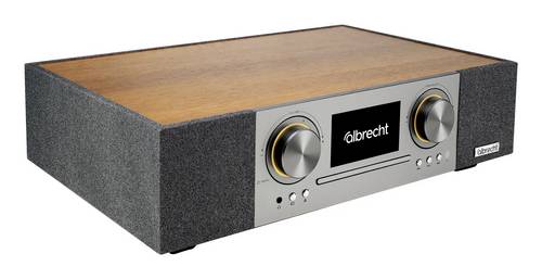 Albrecht DR 1000 Tischradio FM, DAB+ CD, DAB+, USB, UKW Spotify Walnuss