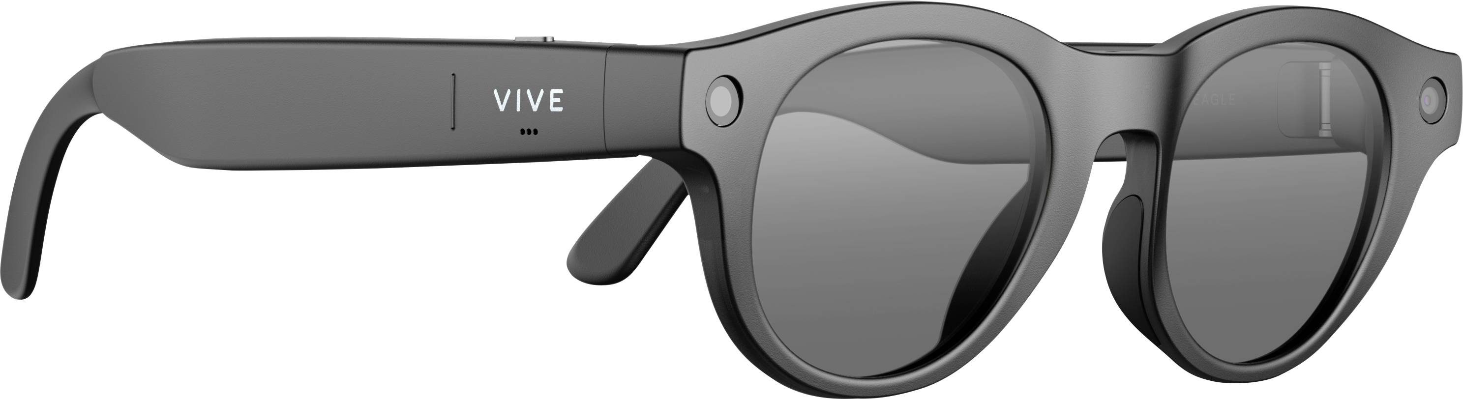 HTC VIVE Eagle Pantos Smart Glasses, KI-Brille Matt Schwarz 32GB mit integriertem Soundsystem, inkl. Bewegungssensoren