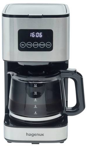 Hagenuk Kaffeemaschine Edelstahl Fassungsvermögen Tassen=12 Glaskanne, Warmhaltefunktion