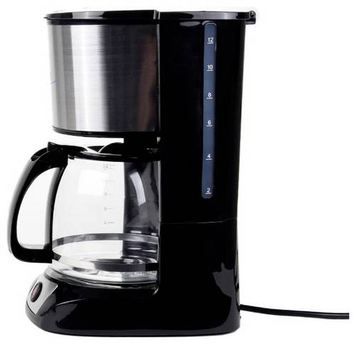 Elta KME-1000.2 Kaffeemaschine Edelstahl, Schwarz Fassungsvermögen Tassen=12 Glaskanne