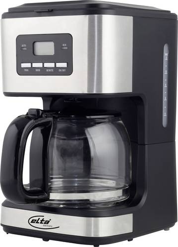 Elta KME-900.15TS Kaffeemaschine Silver, Schwarz Fassungsvermögen Tassen=12 Display, Glaskanne