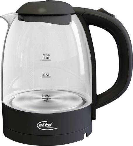 Elta GWK-2200.4T Wasserkocher Überhitzungsschutz Glas Fassungsvermögen: 1.7 l