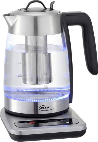Elta TK-2200.2 Wasserkocher mit Teesieb, Kontrollleuchte, Überhitzungsschutz Glas Fassungsvermögen