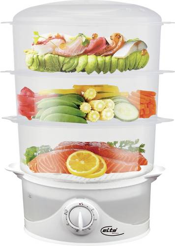 Elta FS-800 Dampfgarer 800 W Transparent, Weiß