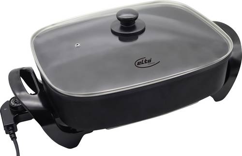 Elta MP-3808 Partypfanne mit Deckel, Antihaftbeschichtung, Cool-Touch-Gehäuse