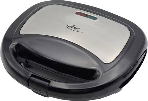 Elta ST-102 Sandwichmaker Kontrollleuchte, Überhitzungsschutz, Cool-Touch-Gehäuse Edelstahl, Schwar