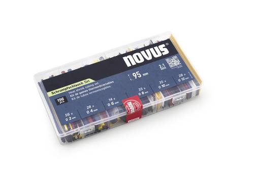 Novus Tools 035-0014 Schrumpfschlauch-Set Schwarz, Rot, Gelb, Grün, Blau, Weiß, Transparent 1 St.