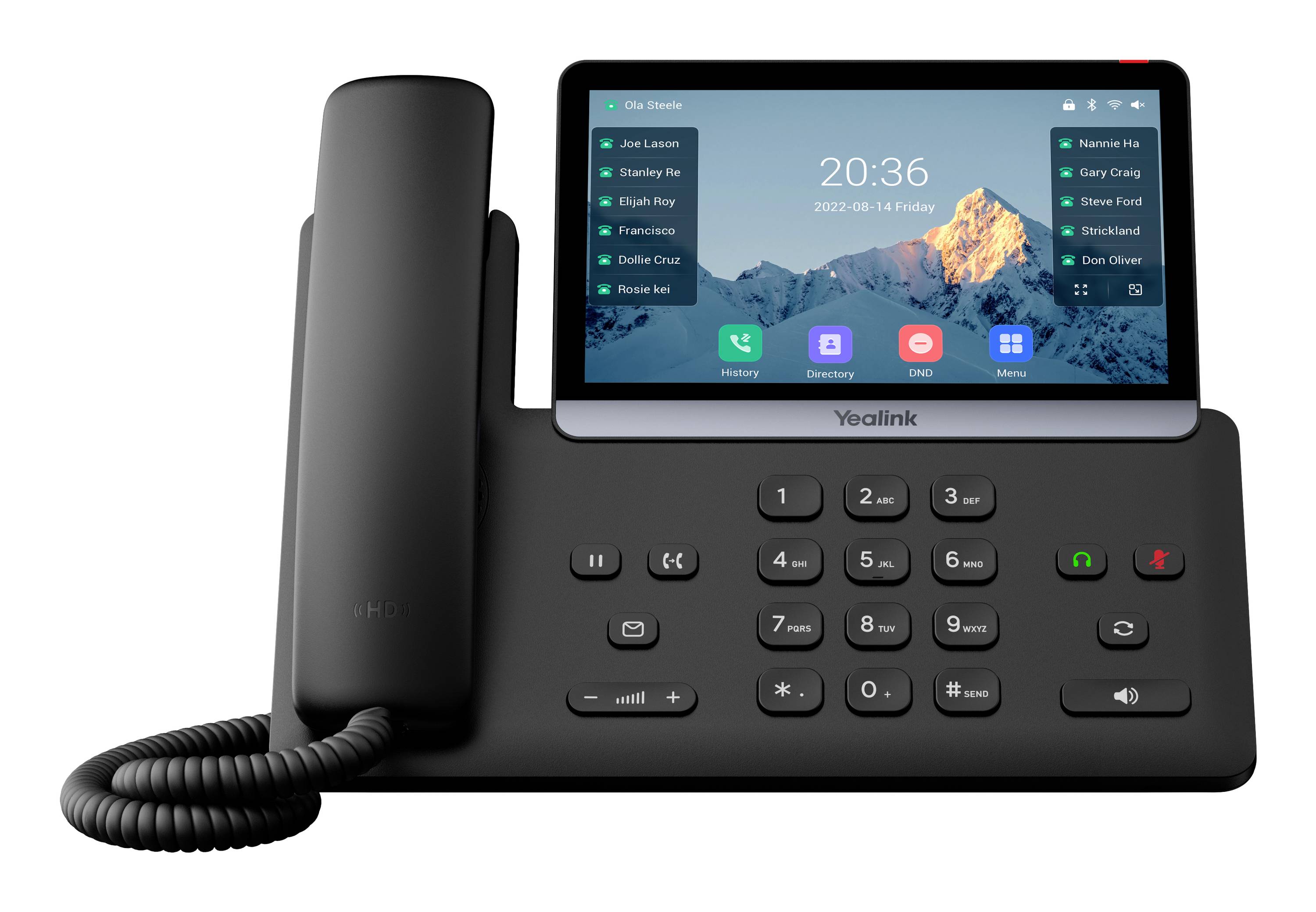 Yealink SIP-T77U Systemtelefon,VoIP Schwarz