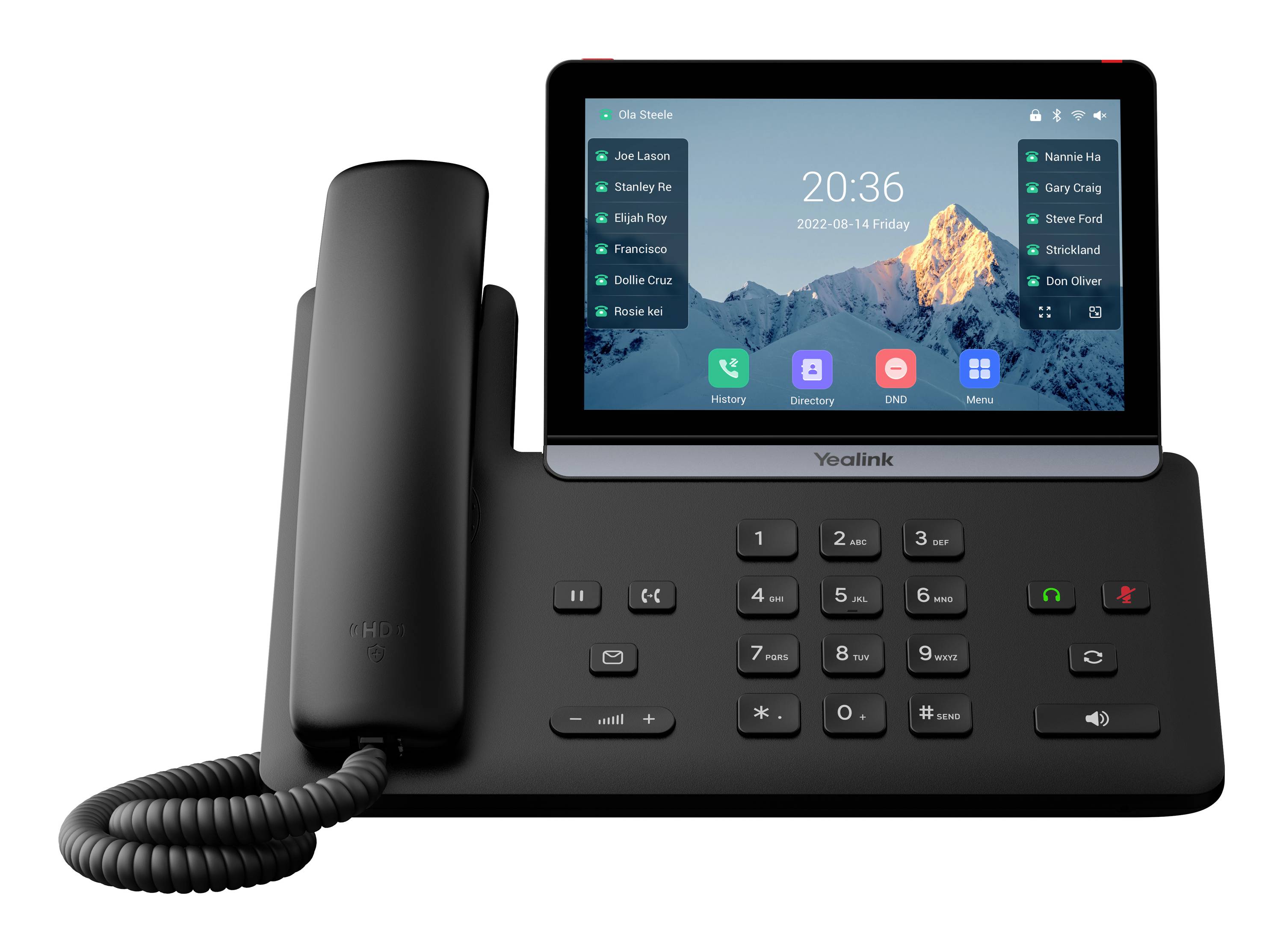 Yealink SIP-T87W Systemtelefon,VoIP Schwarz
