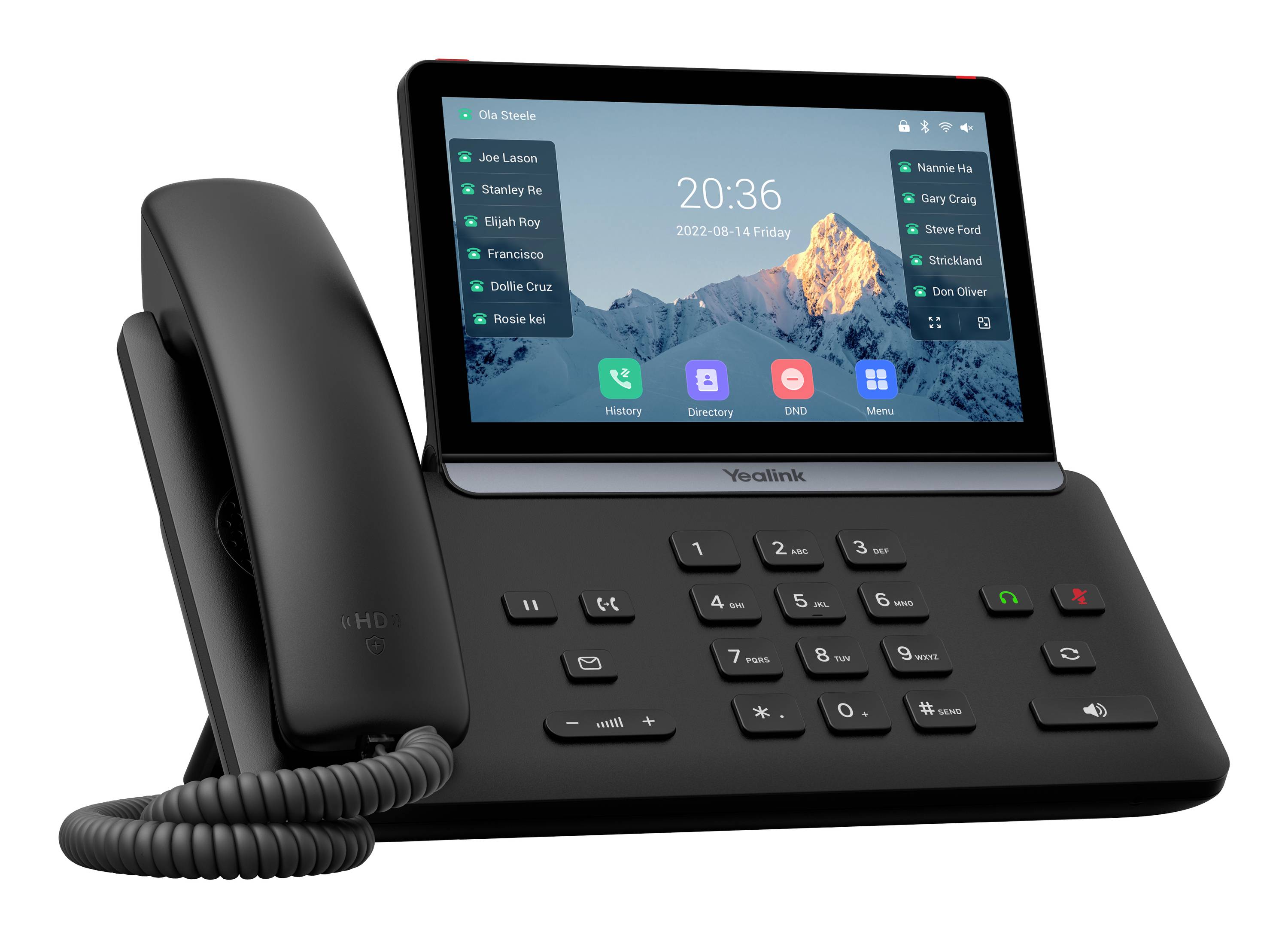 Yealink SIP-T87W Systemtelefon,VoIP Schwarz