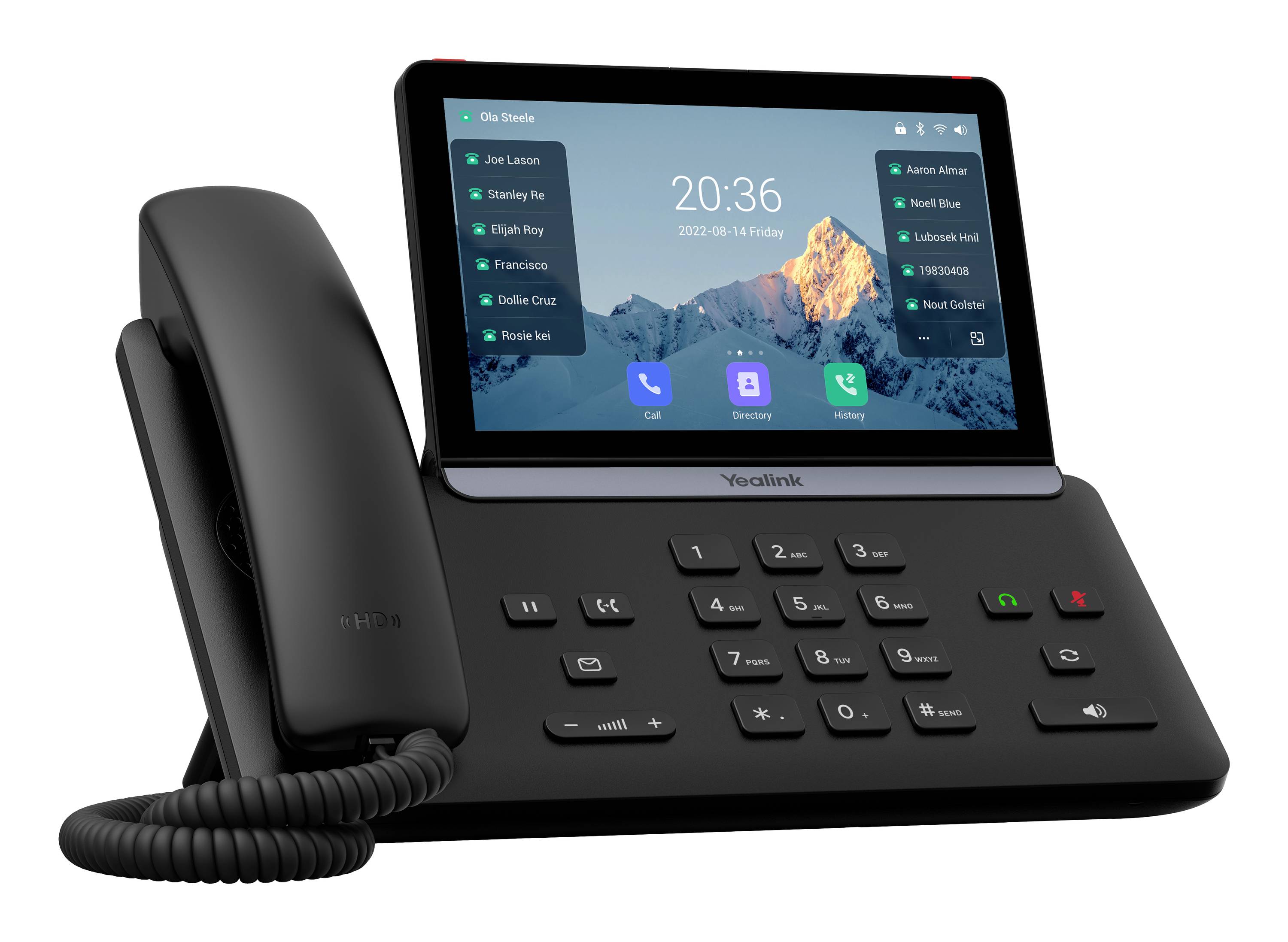 Yealink SIP-T88W Systemtelefon,VoIP Schwarz