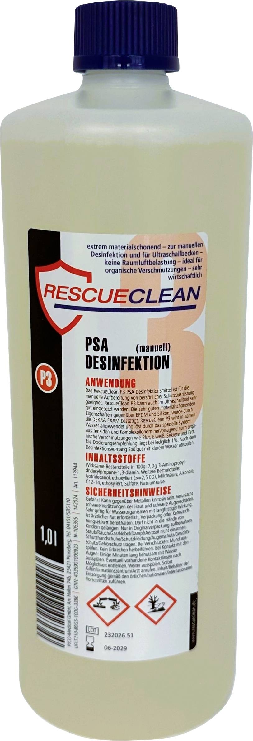 Flasche von „RESCUECLEAN