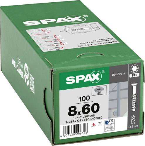 SPAX 1871010800605 Betonschraube 8 mm 60 mm 100 St.