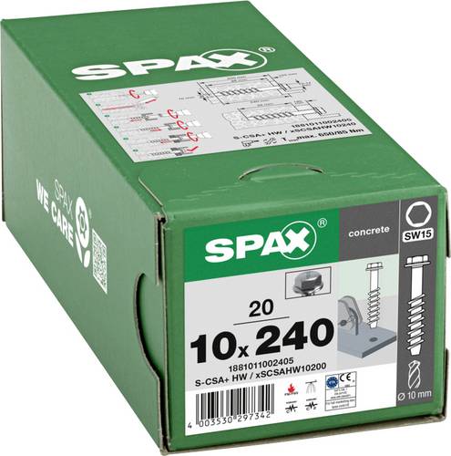 SPAX 1881011002405 Betonschraube 10 mm 240 mm 20 St.