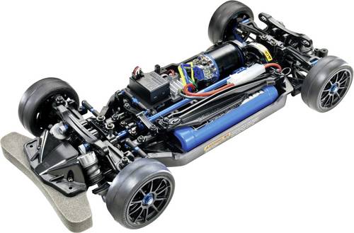 Tamiya TT-02R RC Schwarz, Silber, Blau Brushless 1:10 RC Modellauto Straßenmodell Allradantrieb