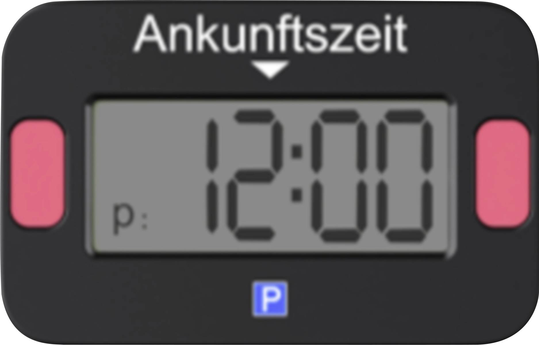 Digitale Parkscheibe zeigt 