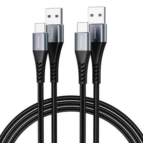 Intenso USB-Kabel USB-A Stecker, USB-C® 2 m Schwarz 7904120