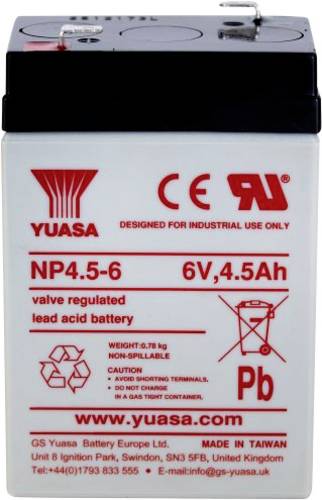 Yuasa 6V 4Ah - NP Serie Bereitschafts- und zyklische AGM VRLA-Batterie Bleiakku Blei-Vlies