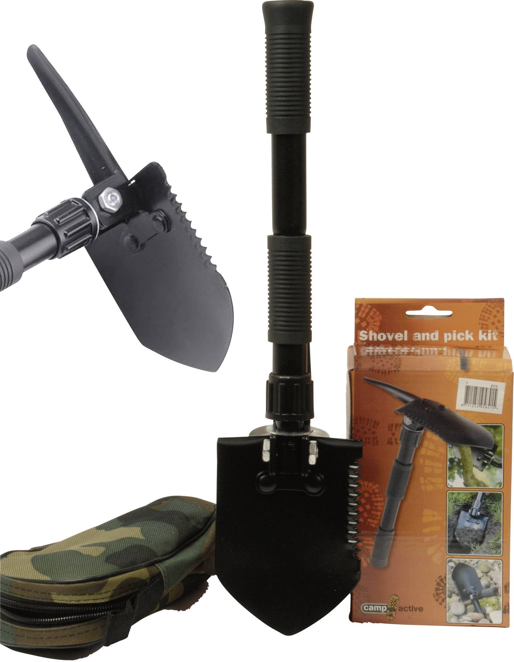 Folding shovel 95841 Klappspaten mit Harke, mit Sägekante, mit Tasche