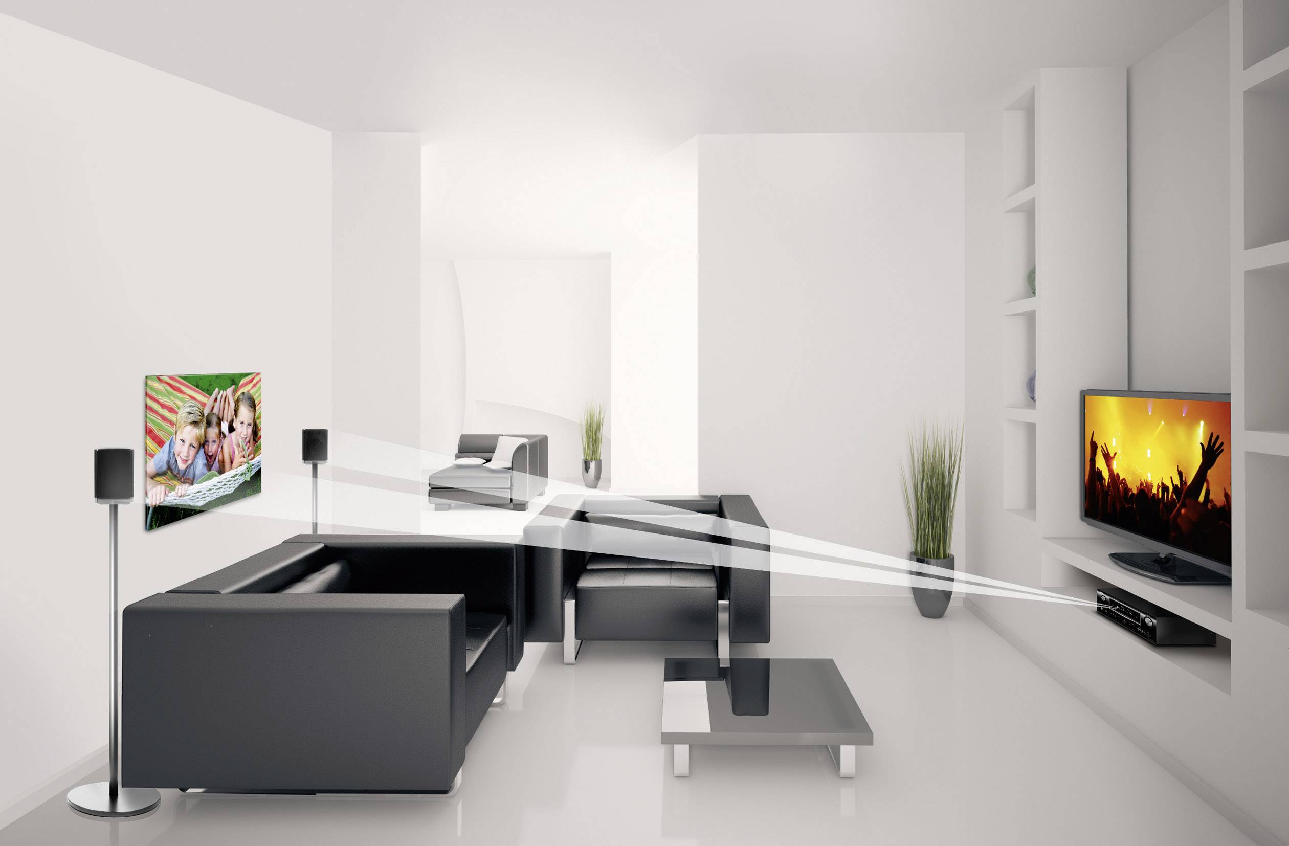 Marmitek Surround Anywhere 220 Klemmanschluss-Funkübertragung (Set) 30 m 5.8 GHz eingebauter Verstärker