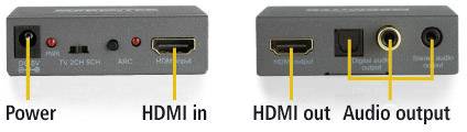 Marmitek Audio Extraktor AE14 [HDMI - HDMI, Toslink, Cinch-Digital, Klinke]