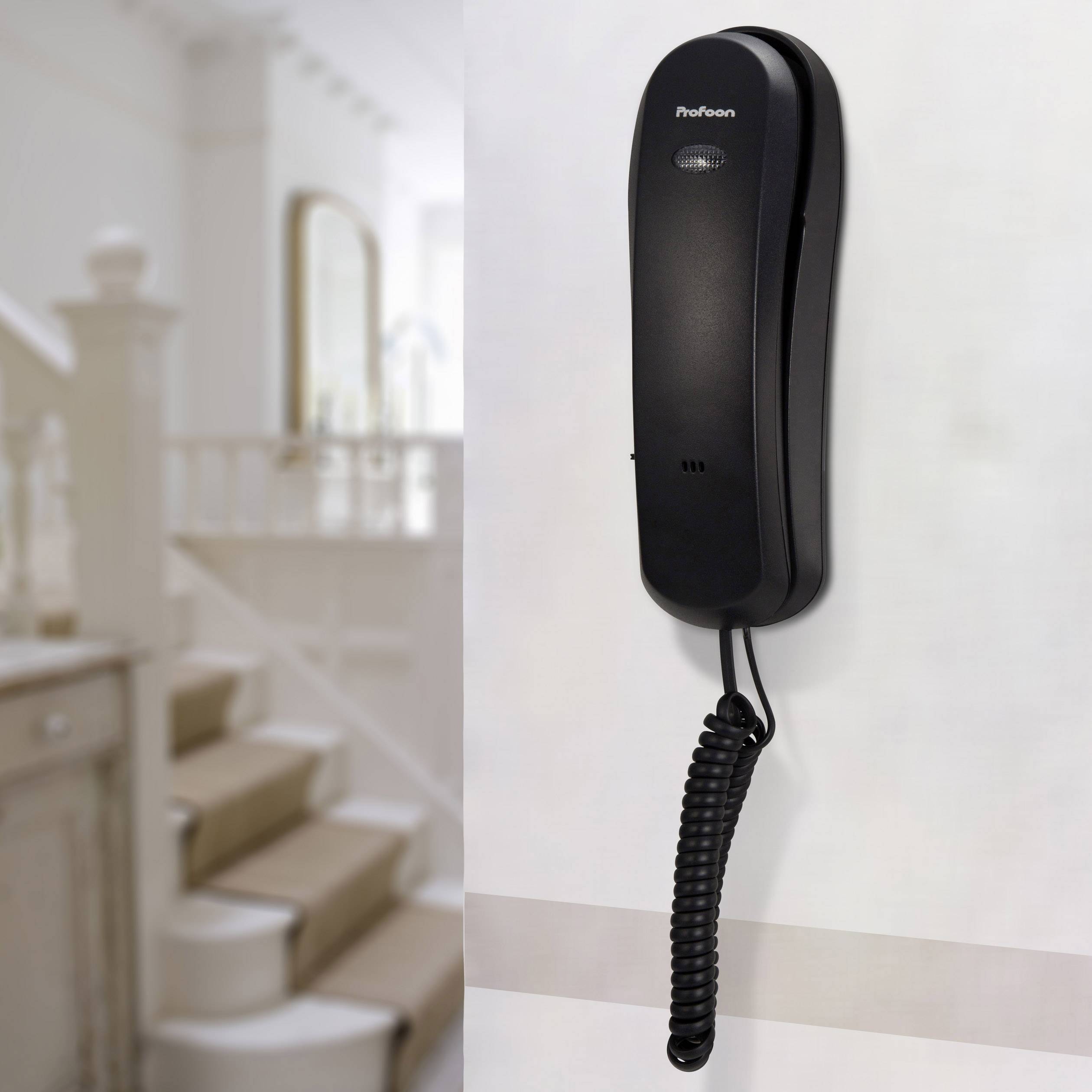 Profoon TX-105 Schnurgebundenes Telefon, analog Optische Anrufsignalisierung kein Display Schwarz