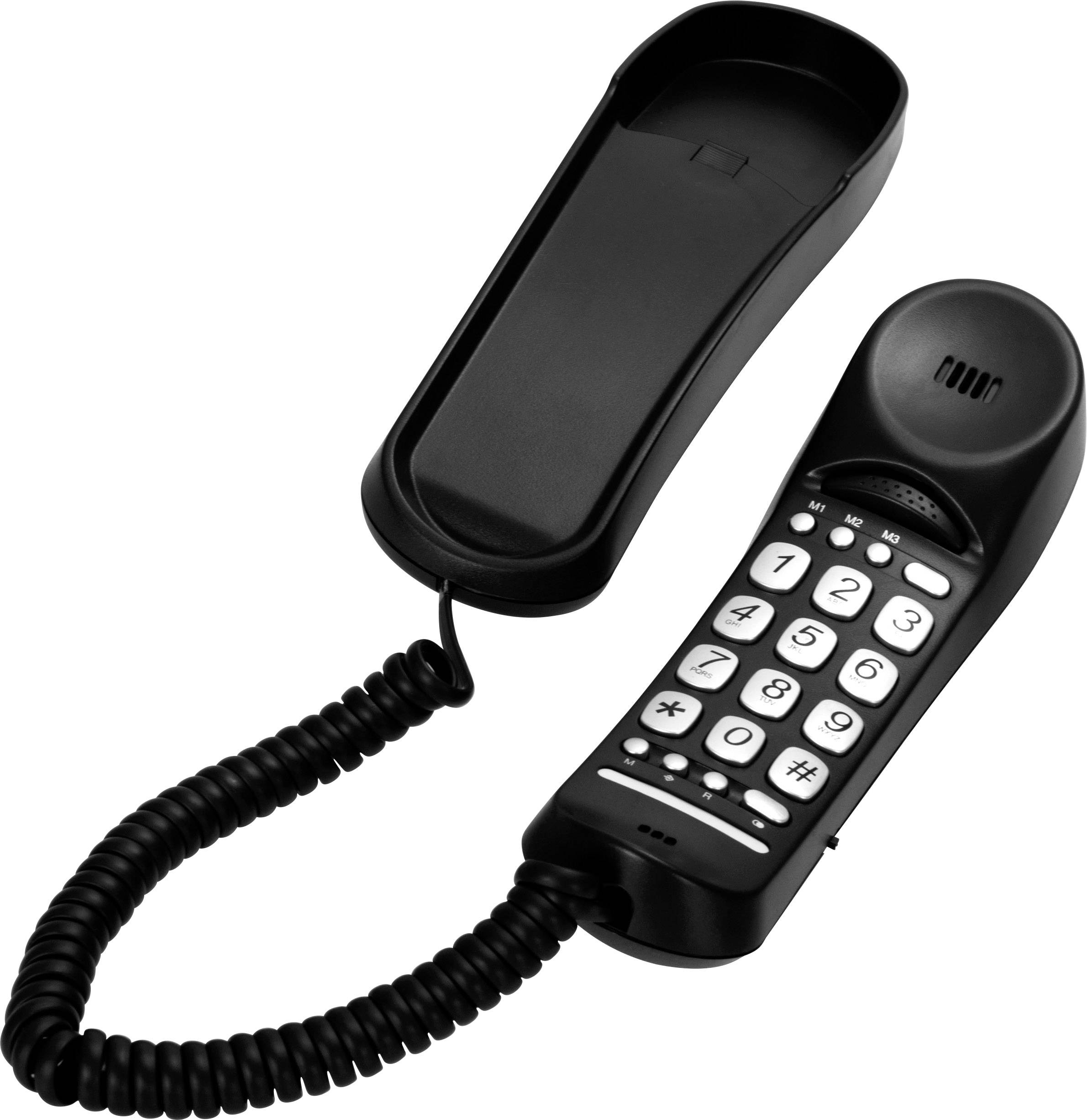 Profoon TX-105 Schnurgebundenes Telefon, analog Optische Anrufsignalisierung kein Display Schwarz