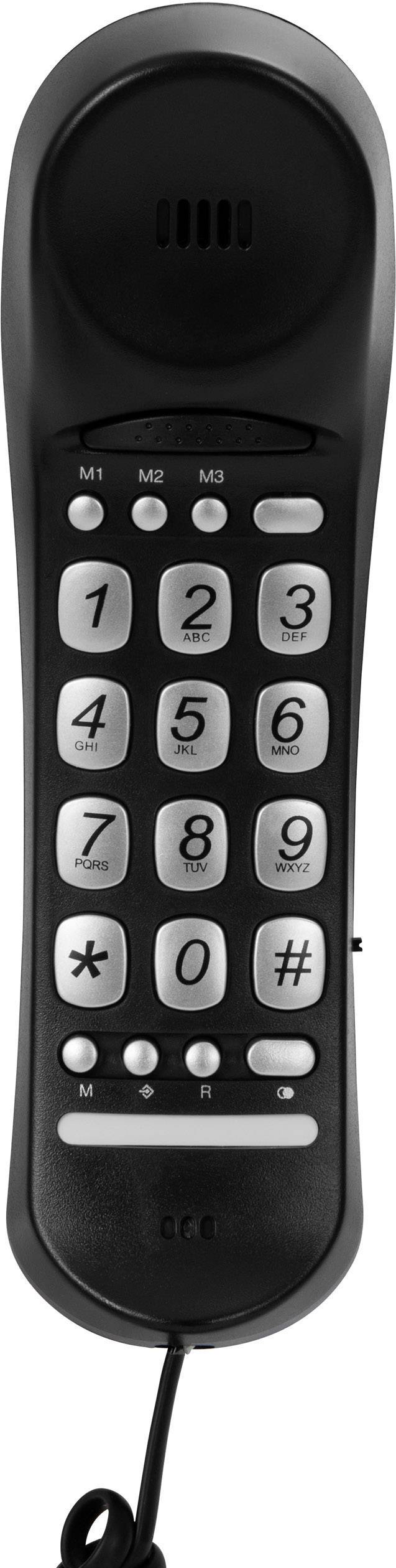 Profoon TX-105 Schnurgebundenes Telefon, analog Optische Anrufsignalisierung kein Display Schwarz