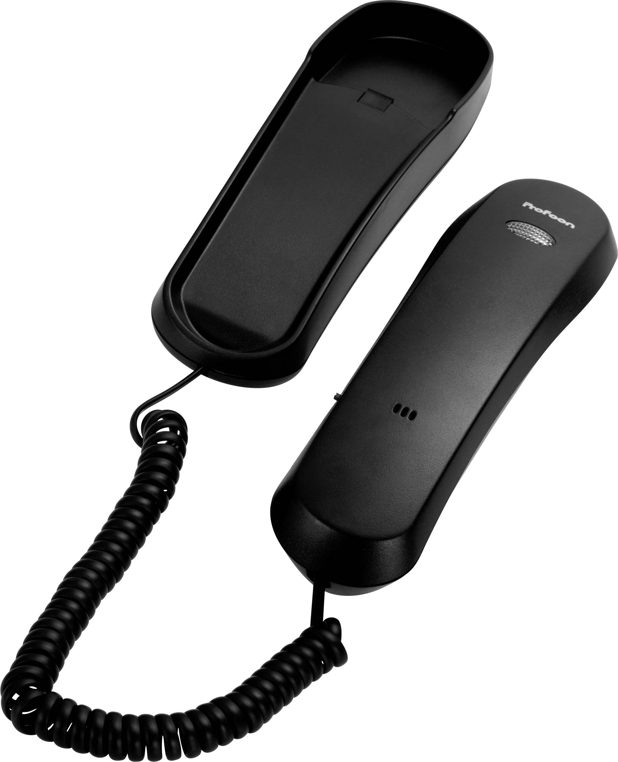 Profoon TX-105 Schnurgebundenes Telefon, analog Optische Anrufsignalisierung kein Display Schwarz