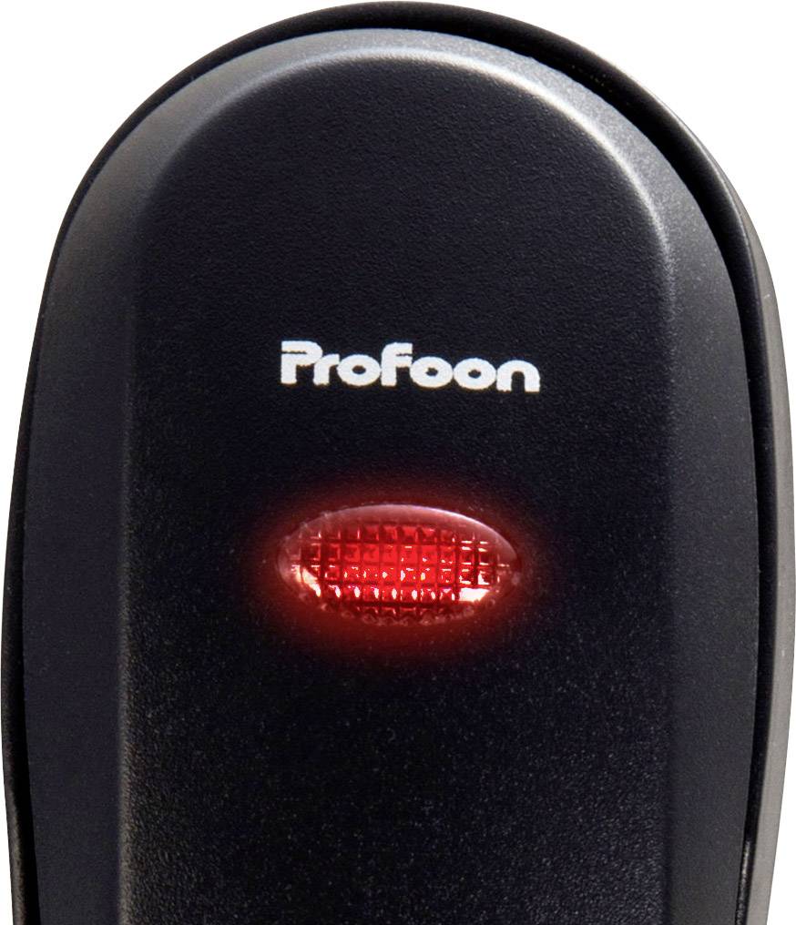 Profoon TX-105 Schnurgebundenes Telefon, analog Optische Anrufsignalisierung kein Display Schwarz