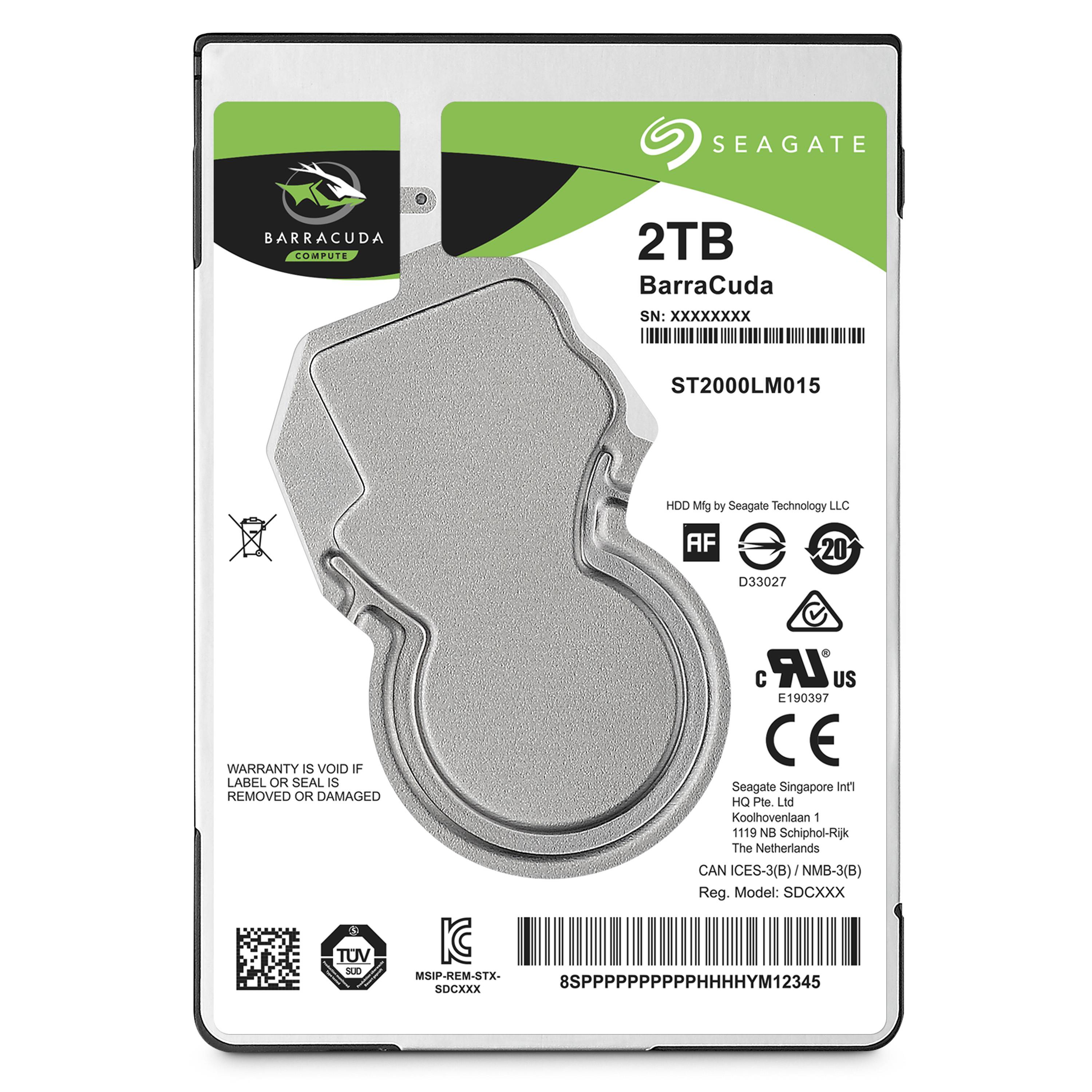 Seagate BarraCuda 2 TB Interne Festplatte 6.35 cm (2.5 Zoll) SATA III ST2000LM015