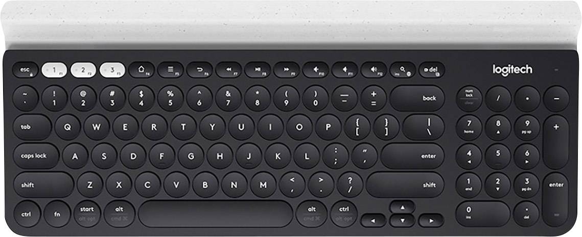 Logitech K780 Bluetooth® Tastatur Englisch, QWERTY Grau, Weiß