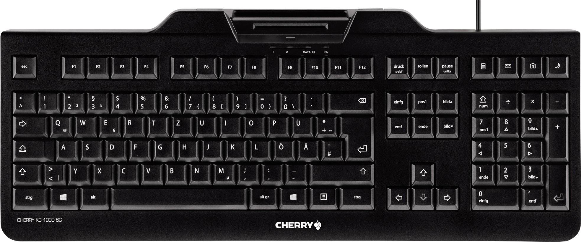 CHERRY KC 1000 SC USB Tastatur Englisch, QWERTY Schwarz USB-Anschluss