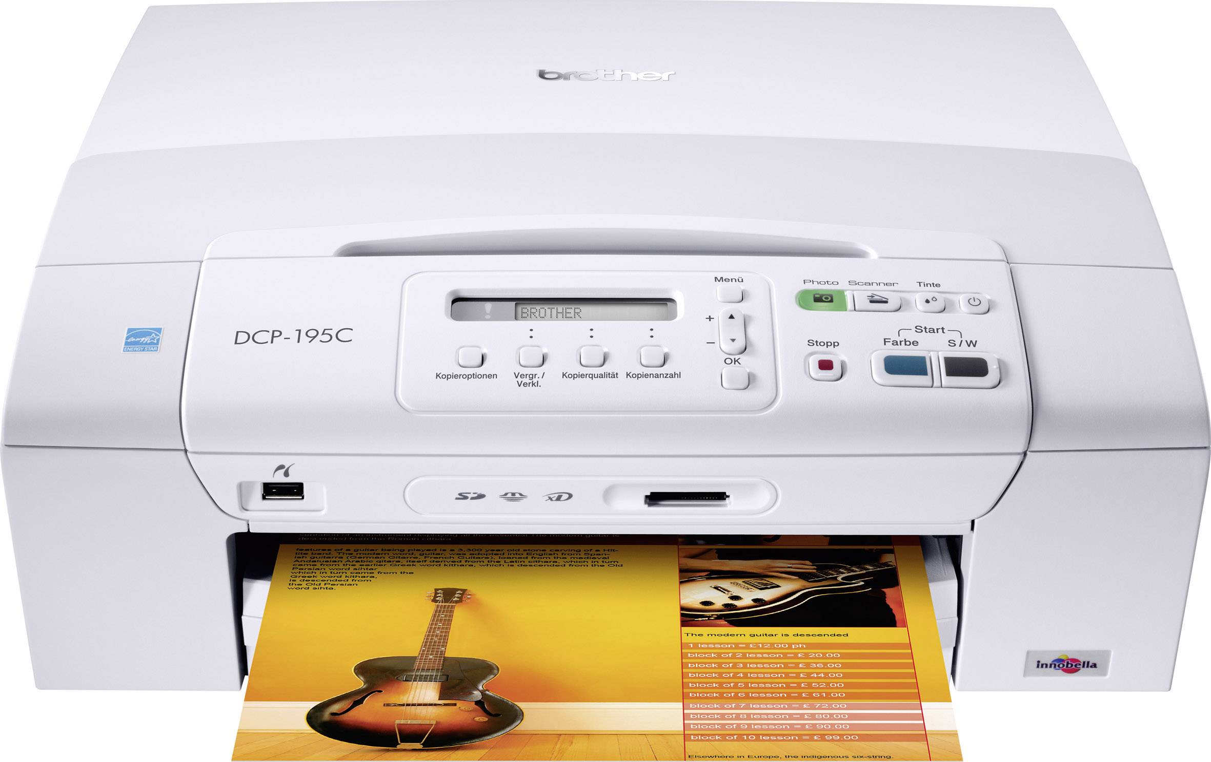 Brother DCP-195C Multifunktionsdrucker Tintenstrahl Farbe A4 Drucker, Scanner, Kopierer