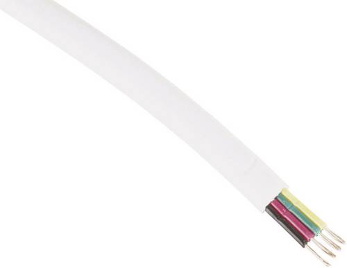Velleman TFC4008I Telefonkabel 4 x 0.08mm² Weiß Meterware