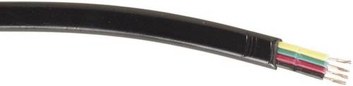 Velleman TFC4008BK Telefonkabel 4 x 0.08mm² Schwarz Meterware