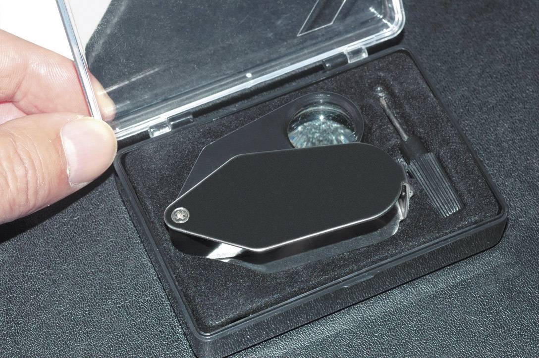 RONA 450515 Einschlaglupe mit LED-Beleuchtung Vergrößerungsfaktor: 10 x Linsengröße: (Ø) 21mm