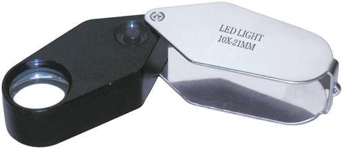 450515 Einschlaglupe mit LED-Beleuchtung Vergrößerungsfaktor: 10 x Linsengröße: (Ø) 21mm