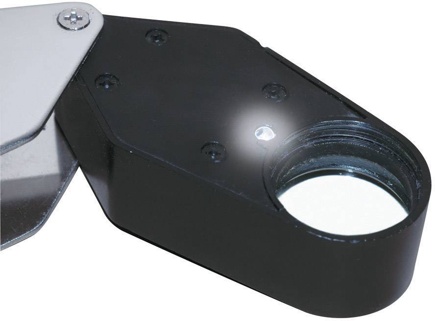RONA 450515 Einschlaglupe mit LED-Beleuchtung Vergrößerungsfaktor: 10 x Linsengröße: (Ø) 21mm