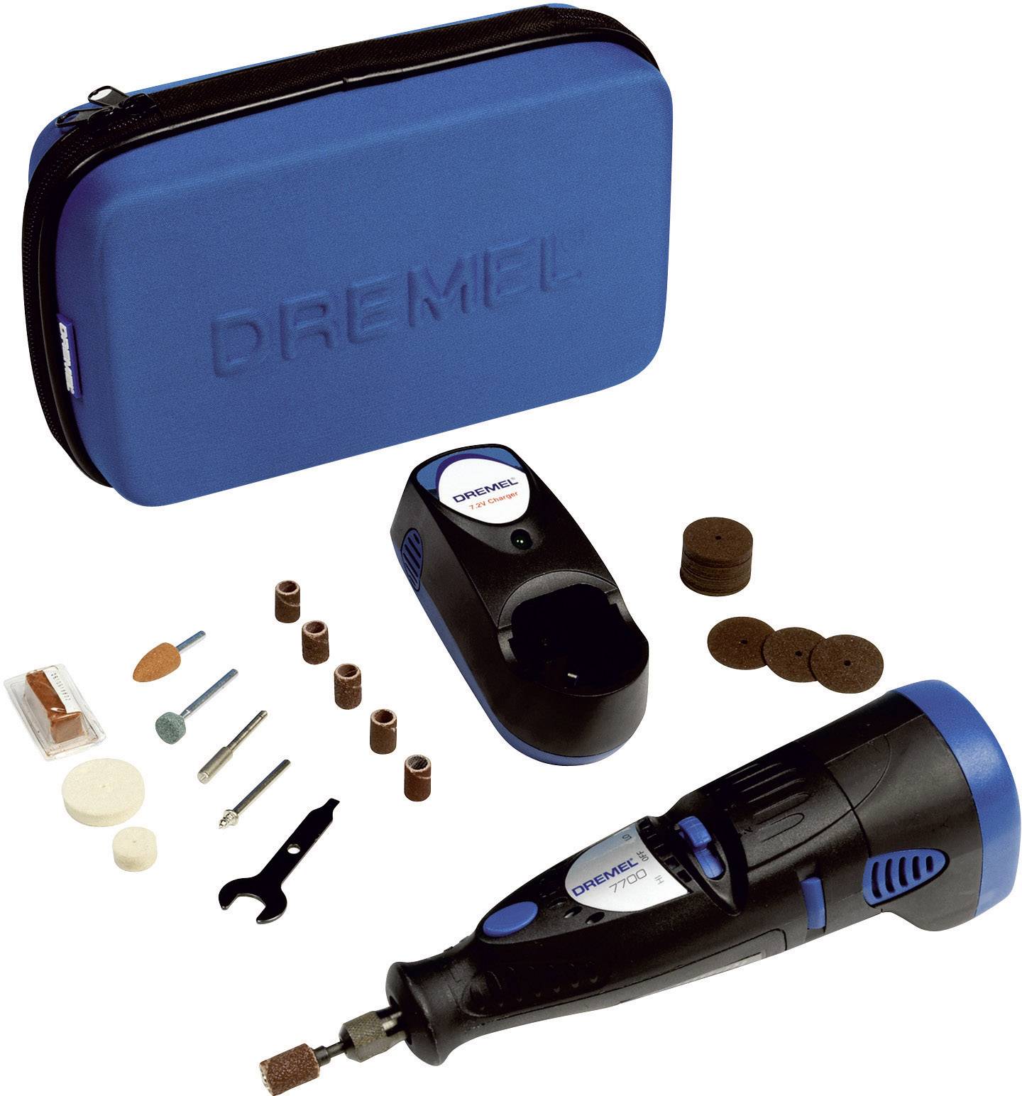 Dremel 7700-30 F0137700JA Akku-Multifunktionswerkzeug inkl. Akku, mit Zubehör, inkl. Tasche 32teilig Anzahl mitgelieferte Akkus 1