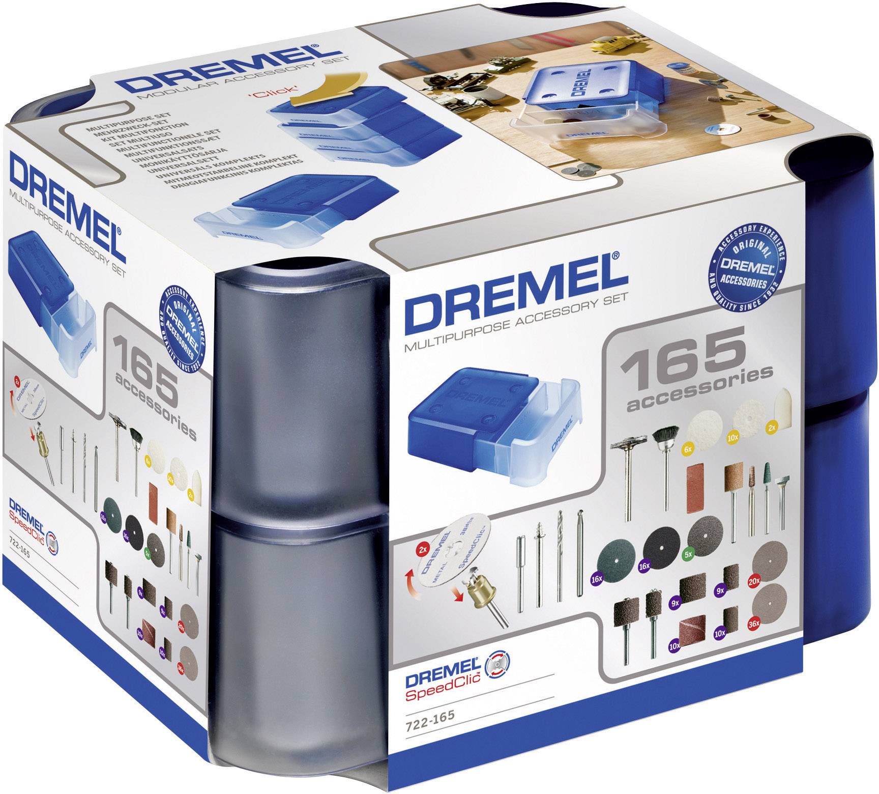Dremel 26150722JA DREMEL® 722 Modulares Mehrzweck-Zubehörset 165tlg. 1 St.