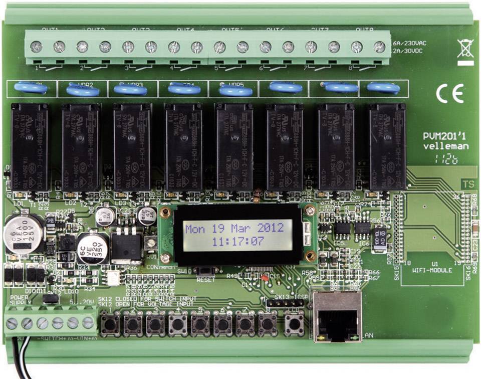 Velleman VM201 Relaiskarte Baustein 12 V DC/AC