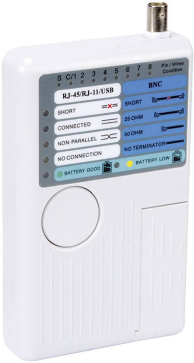 Velleman Kabelmessgerät VTLAN7 VTLAN7 Geeignet für USB-A, USB-B, BNC, RJ45, RJ12, RJ11, RJ10