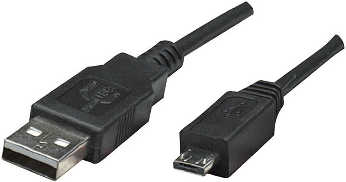 Arduino USB-Kabel USB 2.0 USB-A Stecker, USB-Micro-B Stecker 1.80 m Schwarz A000071