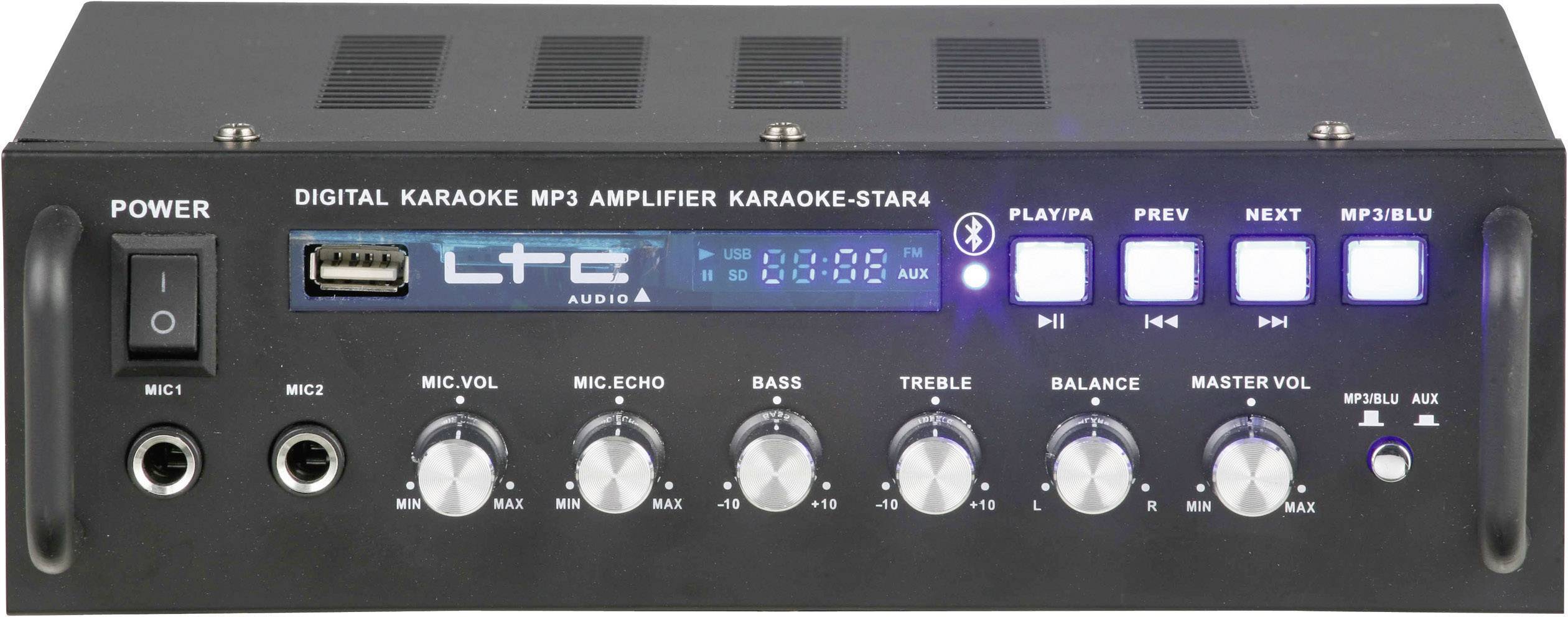 LTC Audio Karaoke Star 4 Karaoke-Anlage Inkl. Mikrofon, Inkl. Lautsprecherbox, Inkl. Karaoke-Funktion