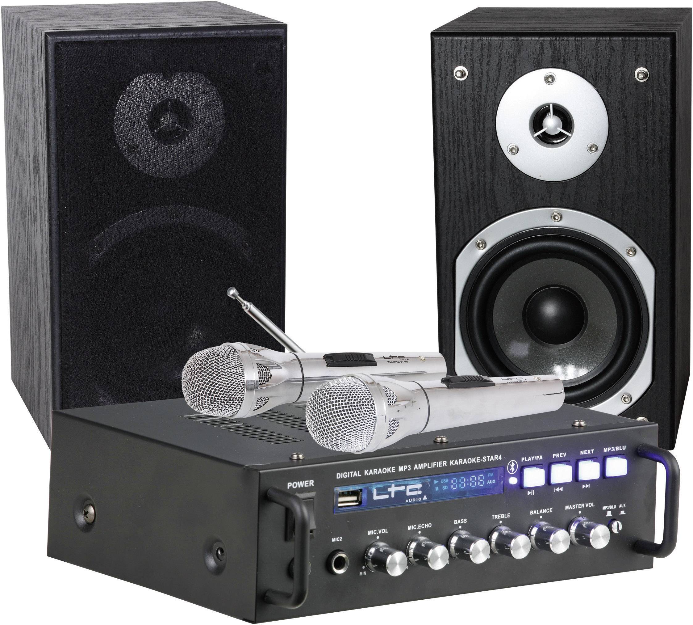 LTC Audio Karaoke Star 4 Karaoke-Anlage Inkl. Mikrofon, Inkl. Lautsprecherbox, Inkl. Karaoke-Funktion