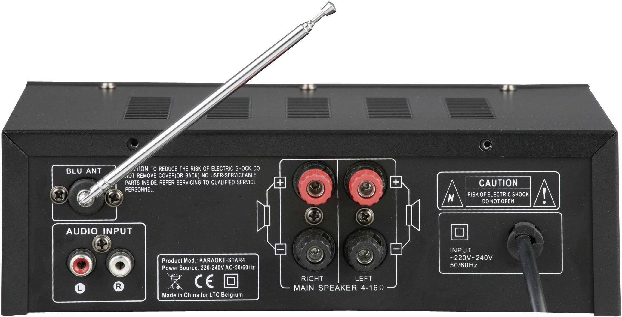 LTC Audio Karaoke Star 4 Karaoke-Anlage Inkl. Mikrofon, Inkl. Lautsprecherbox, Inkl. Karaoke-Funktion