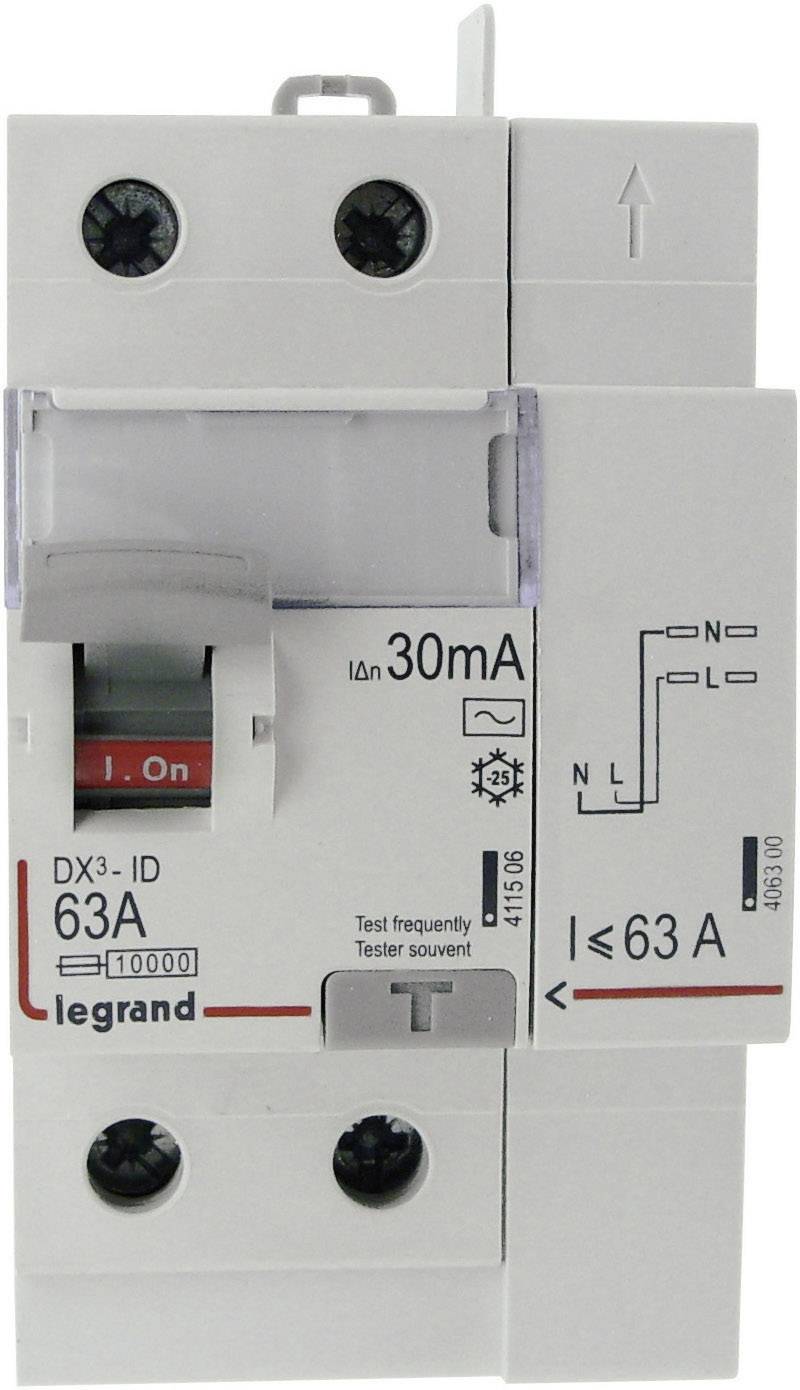Legrand LEG 411633 FI-Schutzschalter Sicherungsgröße = 3 63 A 0.03 A 1 St.